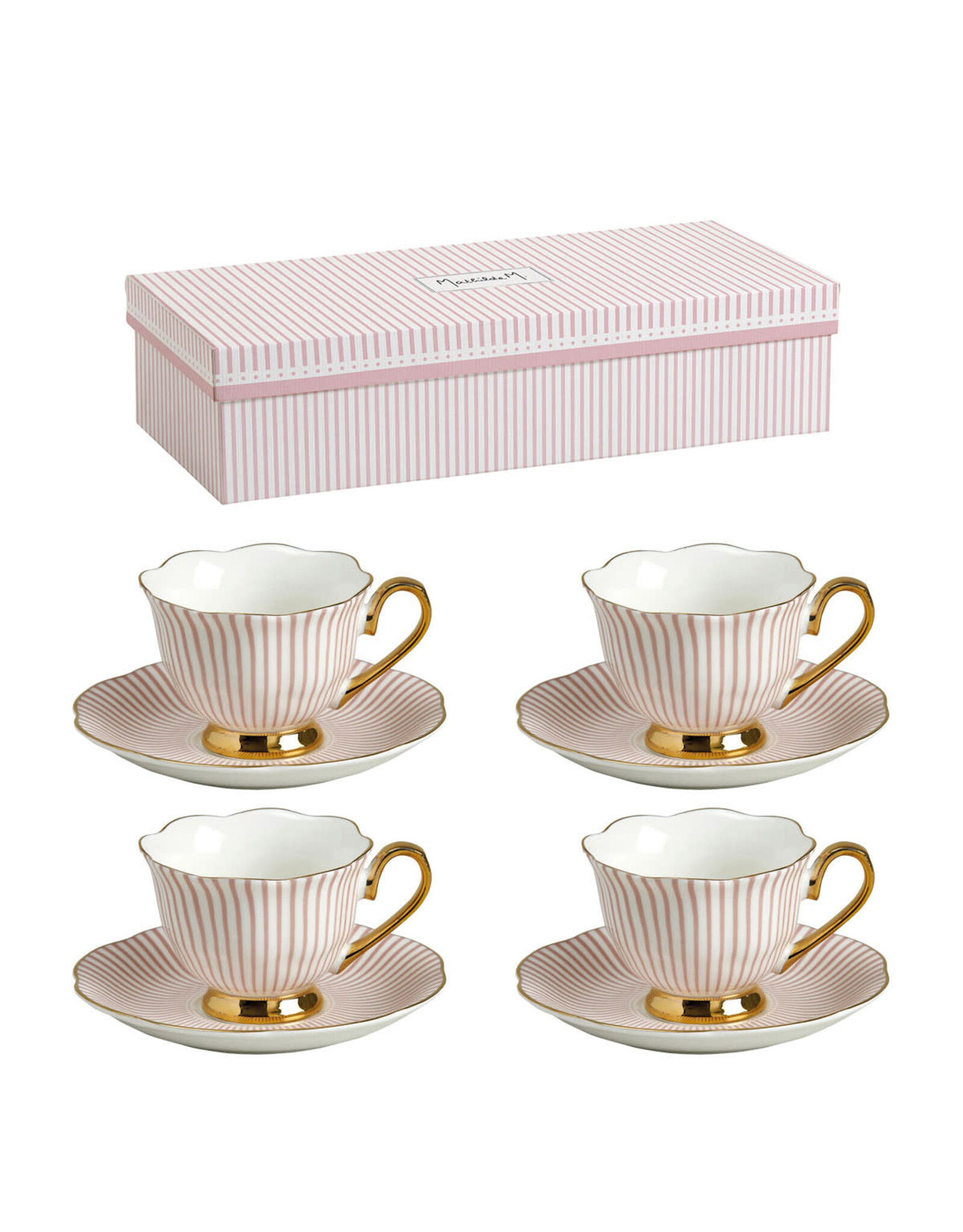 Mathilde M Madame de Récamier - Set 4 Tasjes Rose