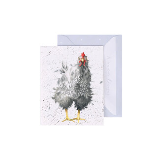 Wrendale Mini Wenskaart - Curious Hen