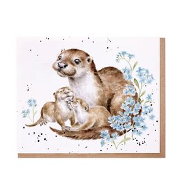 Wrendale Wenskaart Blanco - Otterly Adorable