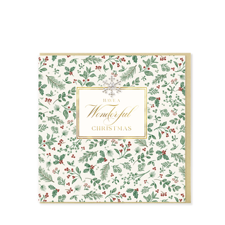 Hearts Design Wenskaart - Wonderful Christmas
