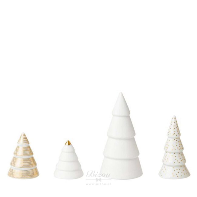 Räder Fir Tree - Set 4 boompjes Goud