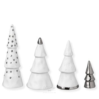 Räder Winter Forest - Set 4 boompjes Zilver
