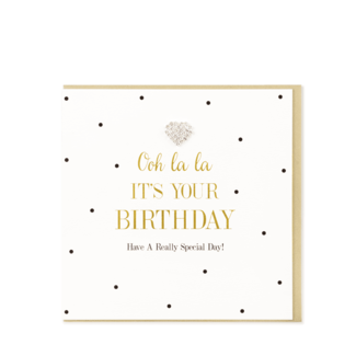 Hearts Design Wenskaart - Ooh La La - It's your Birthday