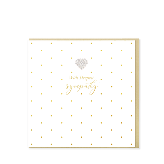 Hearts Design Wenskaart - With deepest Sympathy