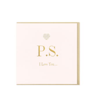 Hearts Design Wenskaart - PS I love you