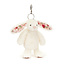 Jellycat Bag Charm - Bashful Blossom Cream Bunny 'Berry'