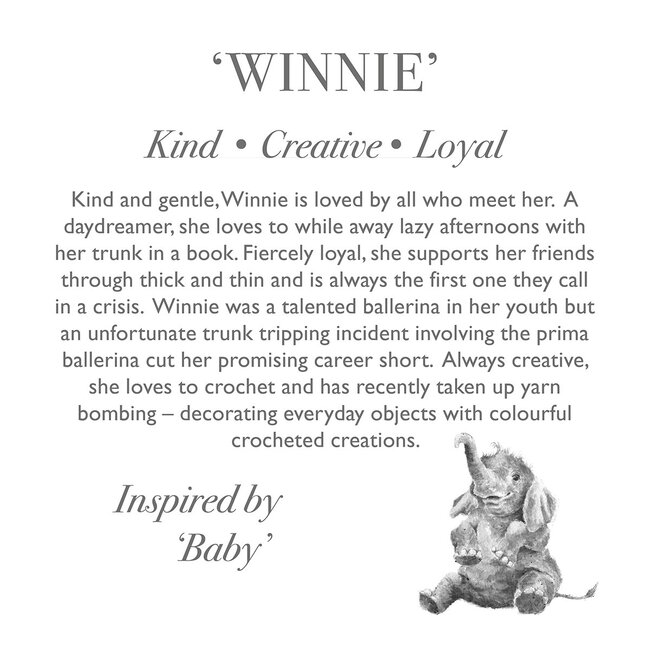 Wrendale Knuffel Klein - Winnie de Olifant