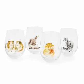 Wrendale Set 4 Glazen - Tumbler