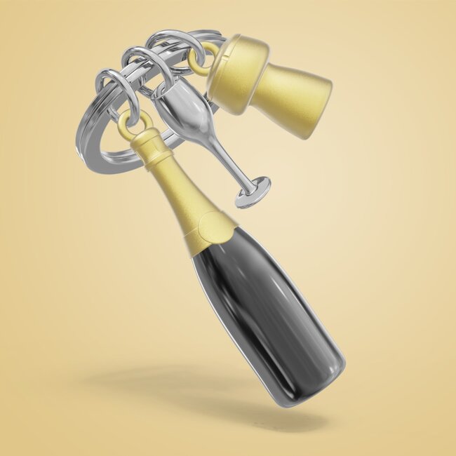 Metalmorphose Sleutelhanger - Champagne