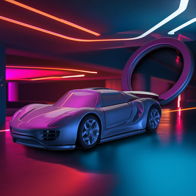 Metalmorphose Sleutelhanger - Black Supercar