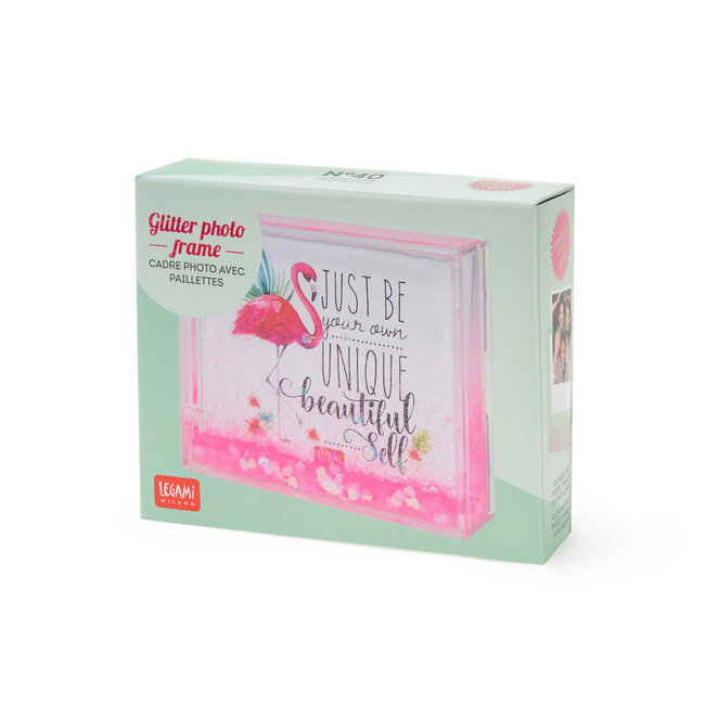 Legami Glitter Kader - Small Flamingo