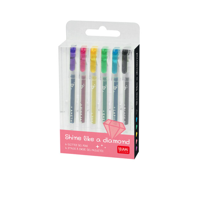 Legami Glitter Gel Pens - Shine Like a Diamond