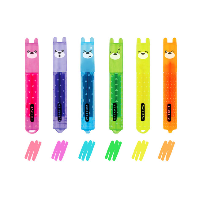 Legami Mini Highlighters - Teddy's Mood