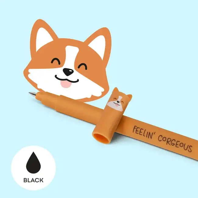 Legami Erasable Gel Pen - Corgi