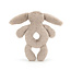 Jellycat Bashful Beige Bunny - Ring Rattle