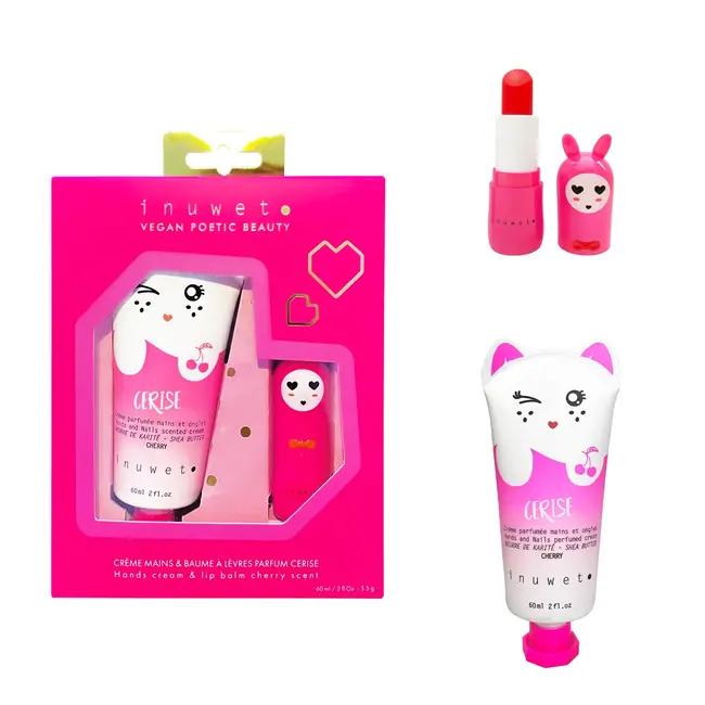 Inuwet Giftset Lippenbalsem & Handcreme - Cherry