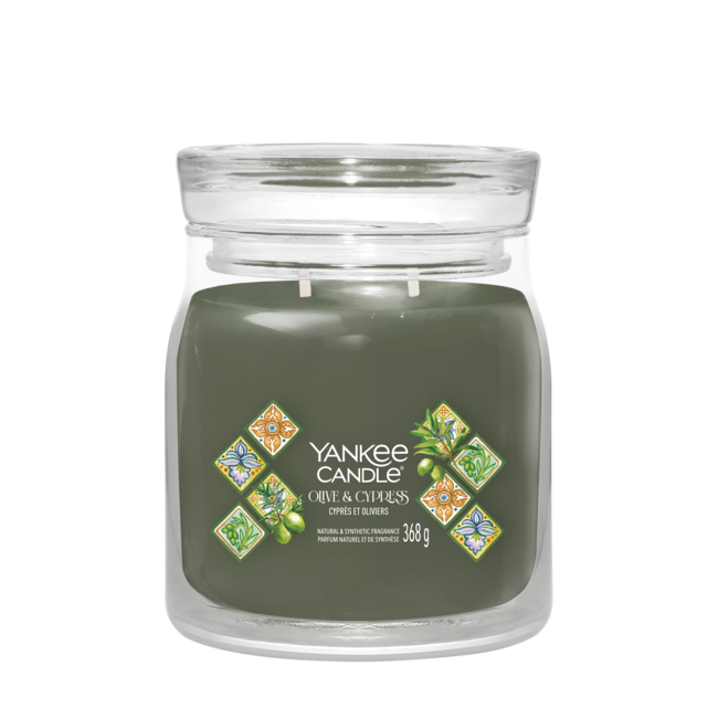 Yankee Candle Olive & Cypress Garden - Signature Medium Jar