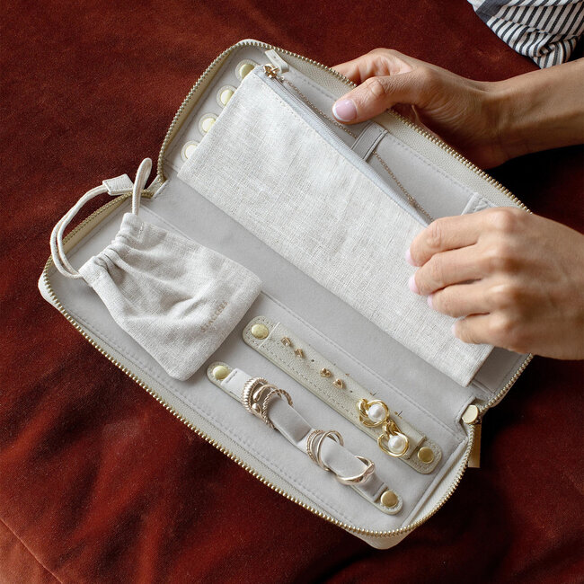 Stackers Linen & Oatmeal - Jewellery Roll