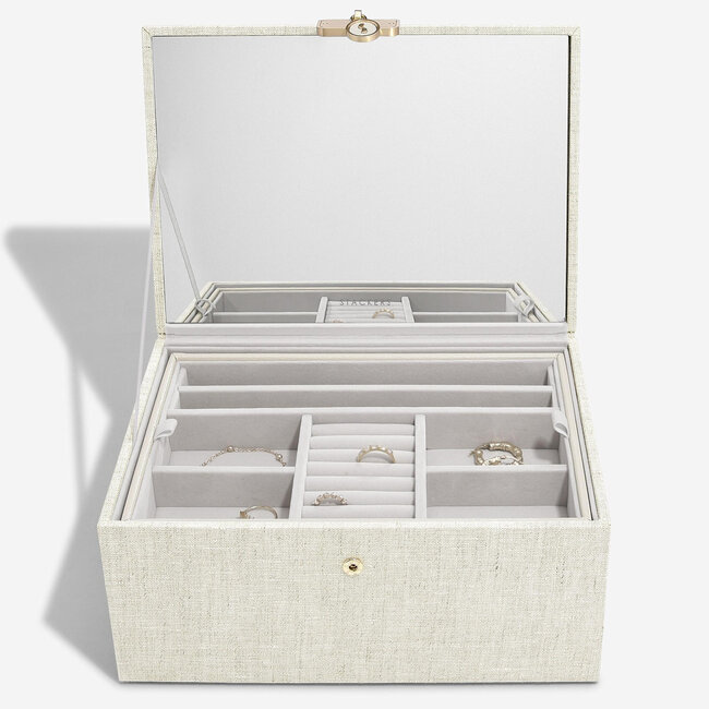 Stackers Linen & Oatmeal - Two Tone Juwelenbox
