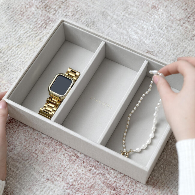 Stackers Linen & Oatmeal - Classic - 3 section Hoog