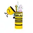 Legami Pennenzak 2-in-1 - Silicone - Bee