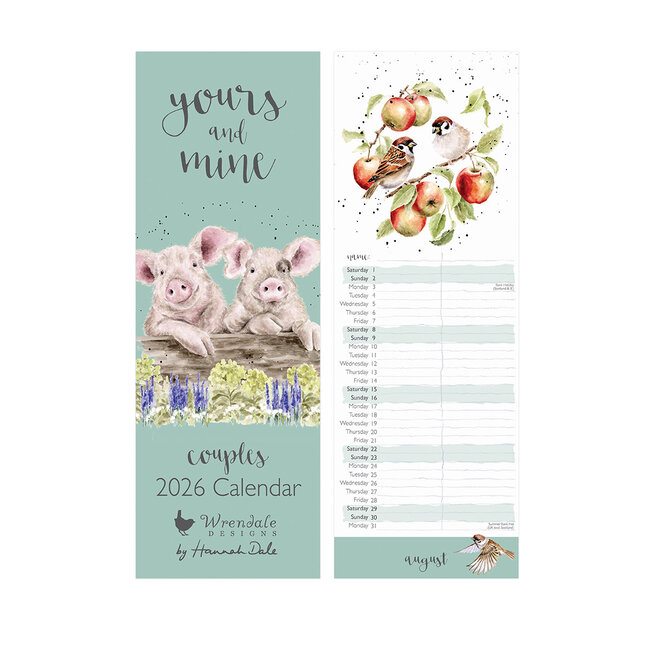 Wrendale Kalender Slim 2026 - Yours & Mine