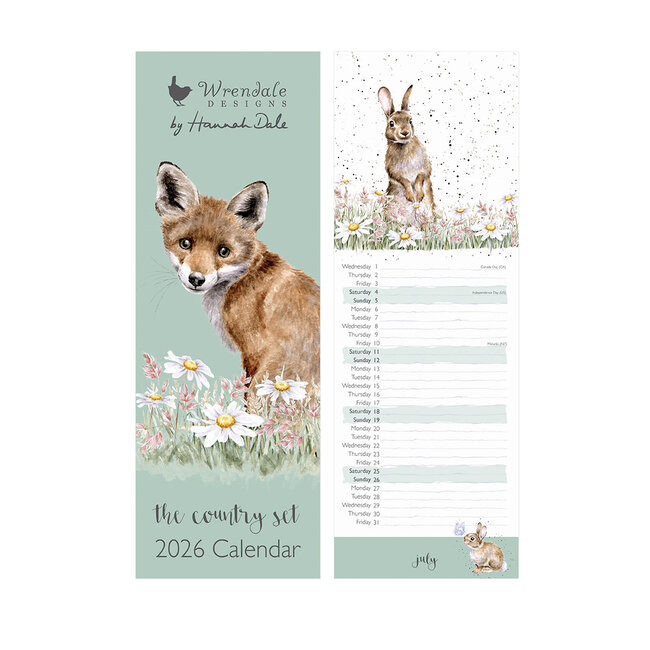 Wrendale Kalender Slim 2026 - The Country Set