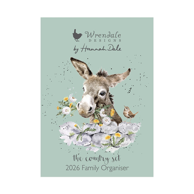 Wrendale Familieplanner 2026 - Donkey