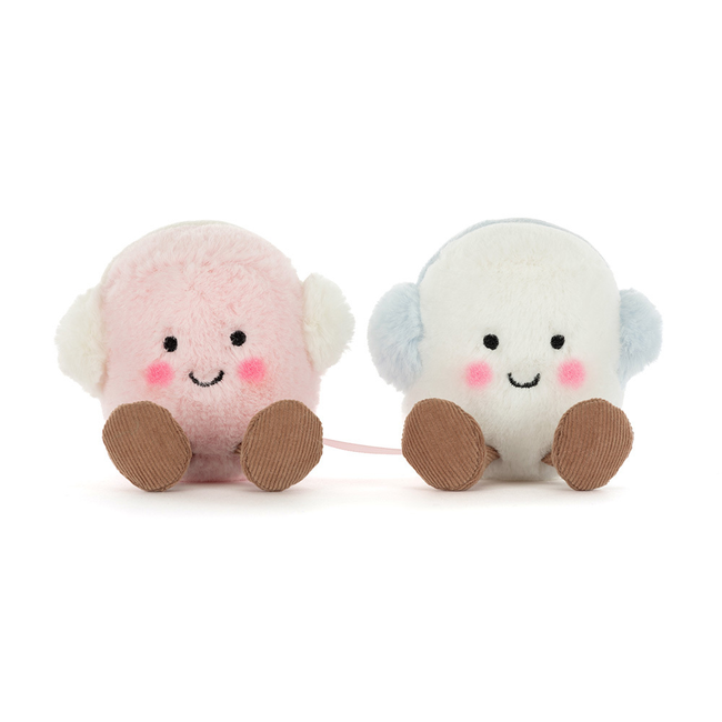Jellycat Knuffel - Amuseable - Toastie Pink and White Marshmallows