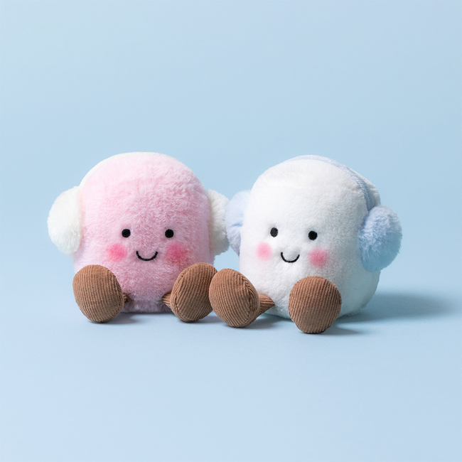 Jellycat Knuffel - Amuseable - Toastie Pink and White Marshmallows