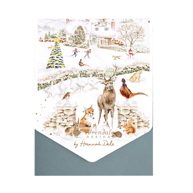 Wrendale Set 8 Wenskaarten - Snow Place like Home