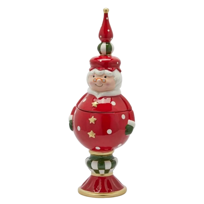 Enzo de Gasperi Decoratie Bewaarpot - Mrs Claus Bauble