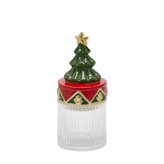 Enzo de Gasperi Decoratie Bewaarpot Glas - Christmas Tree