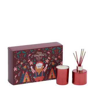 Enzo de Gasperi Joyful Giftset - Geurkaars & Diffuser - Rood