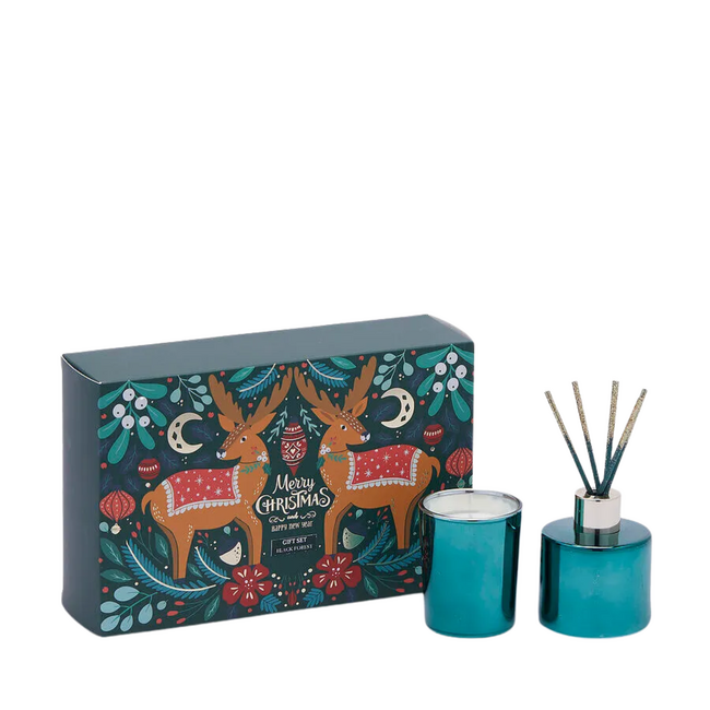 Enzo de Gasperi Joyful Giftset - Geurkaars & Diffuser - Groen
