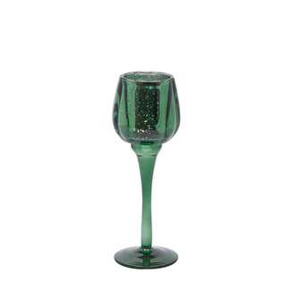 Enzo de Gasperi Theelichthouder op Voet - Medium - Groen