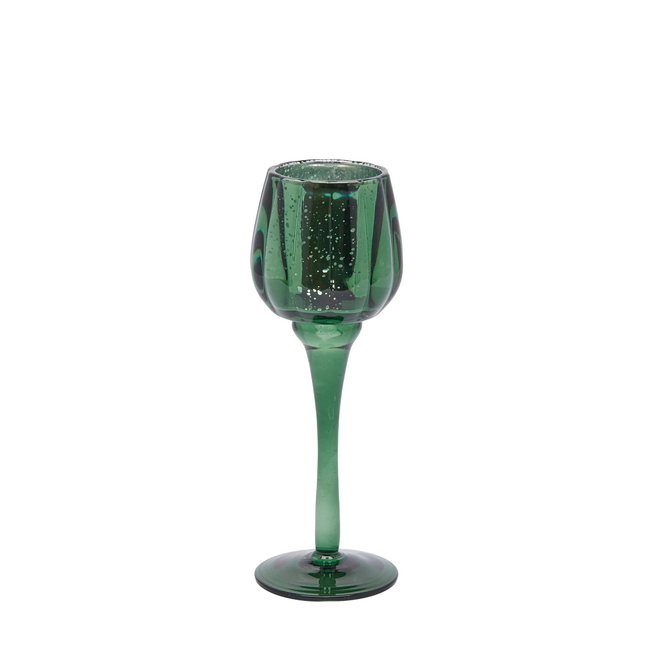 Enzo de Gasperi Theelichthouder op Voet - Medium - Groen