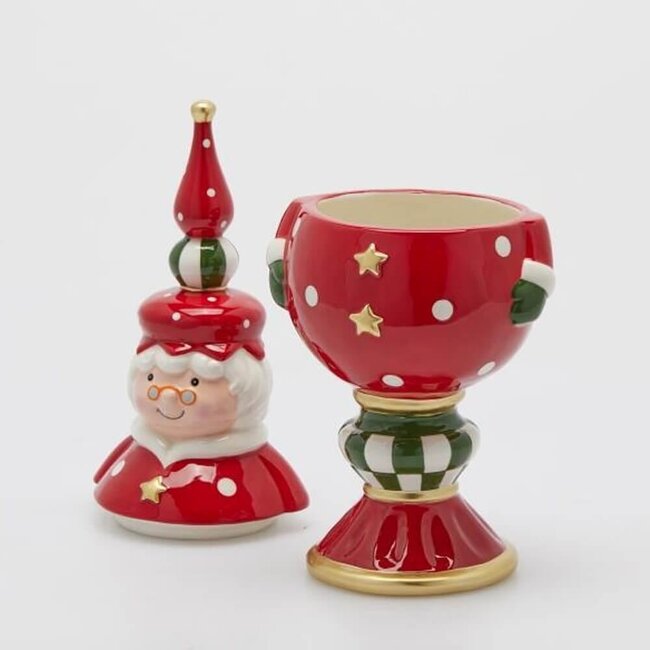Enzo de Gasperi Decoratie Bewaarpot - Mrs Claus Bauble