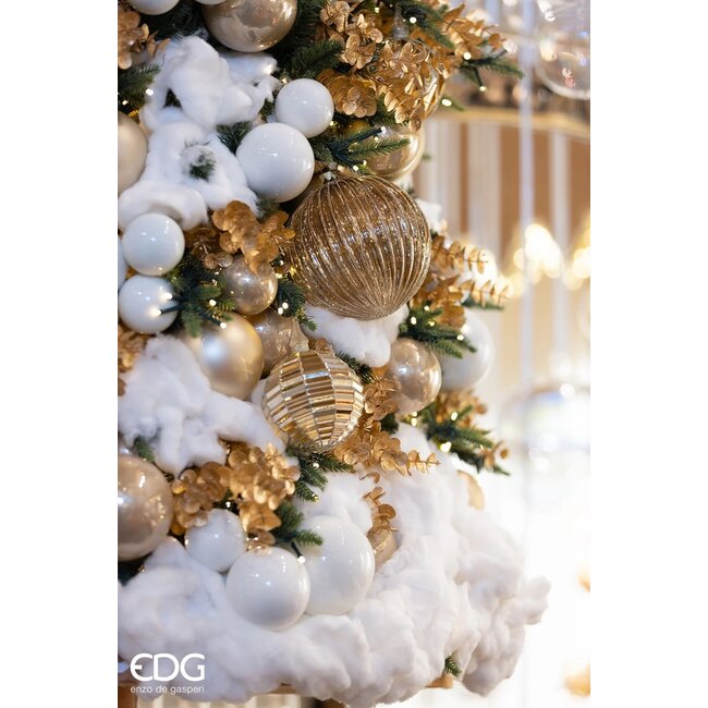 Enzo de Gasperi Kerstbal - Gold Sparkle - Medium