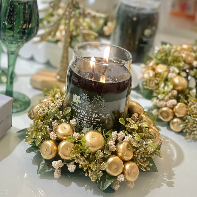 Enzo de Gasperi Krans - Groen/Goud - Large