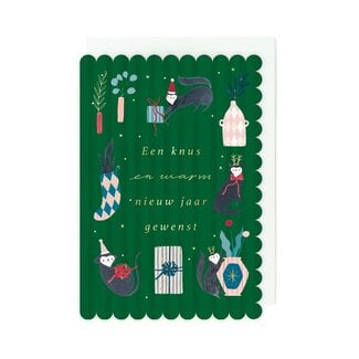 Enfant Terrible Set 8 Wenskaarten - Een knus en warm Nieuw Jaar gewenst