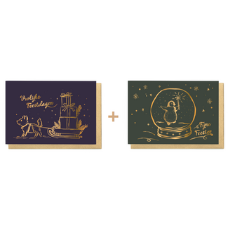 Enfant Terrible Set 10 Wenskaarten - Vrolijke Feestdagen