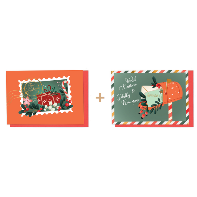 Enfant Terrible Set 10 Wenskaarten - Fijne Feestdagen