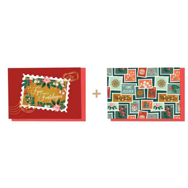 Enfant Terrible Set 10 Wenskaarten - Fijne Feestdagen