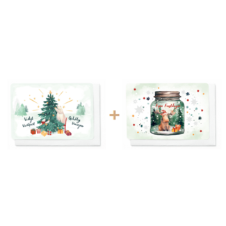 Enfant Terrible Set 10 Wenskaarten - Fijne Feestdagen