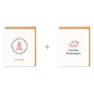 Enfant Terrible Set 8 Wenskaarten - Fijne Feestdagen