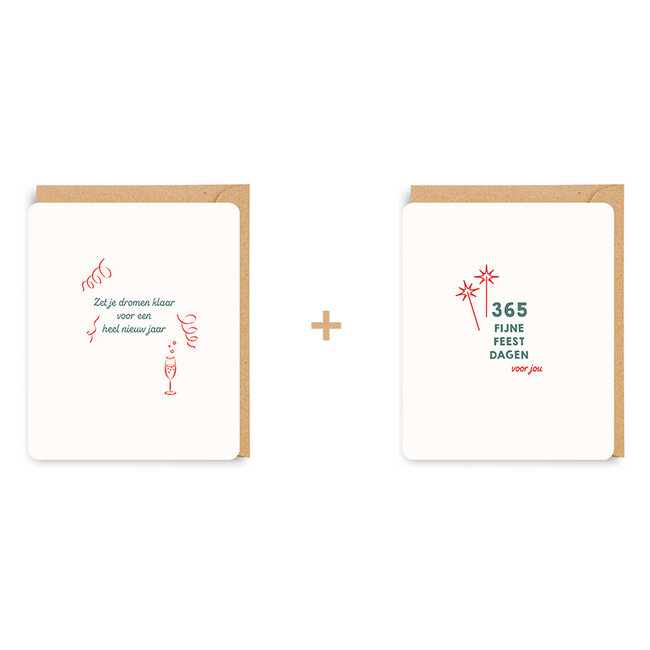 Enfant Terrible Set 8 Wenskaarten - Zet je Dromen klaar