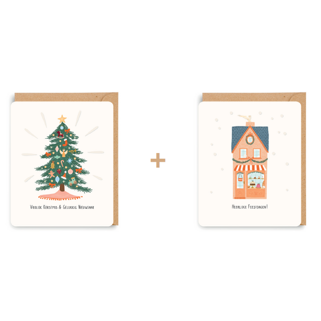 Enfant Terrible Set 8 Wenskaarten - Heerlijke Feestdagen!