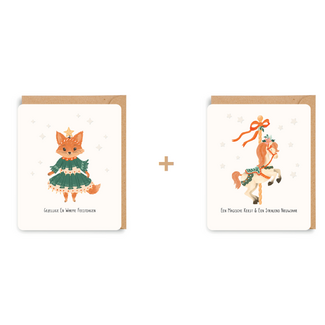 Enfant Terrible Set 8 Wenskaarten - Gelukkige & Warme Feestdagen