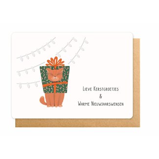 Enfant Terrible Wenskaart - Lieve Kerstgroetjes & Warme Nieuwjaarswensen